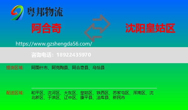 阿合奇县到皇姑区物流专线