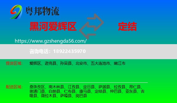 爱辉区到定结县物流专线