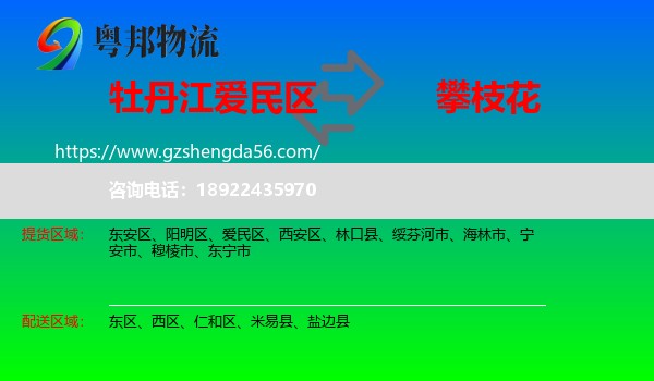 爱民区到攀枝花物流