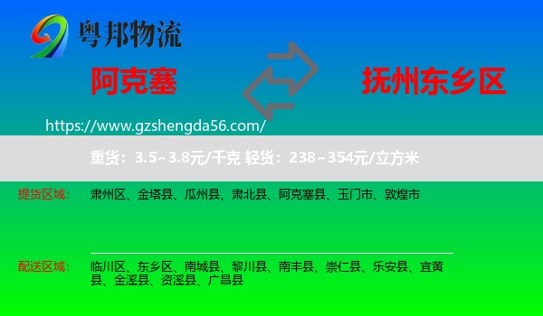 阿克塞县到东乡区物流专线