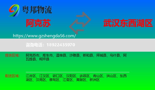 阿克苏到东西湖区物流专线