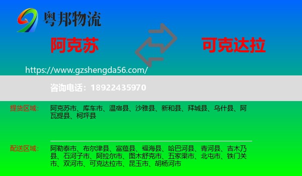阿克苏到可克达拉市物流专线