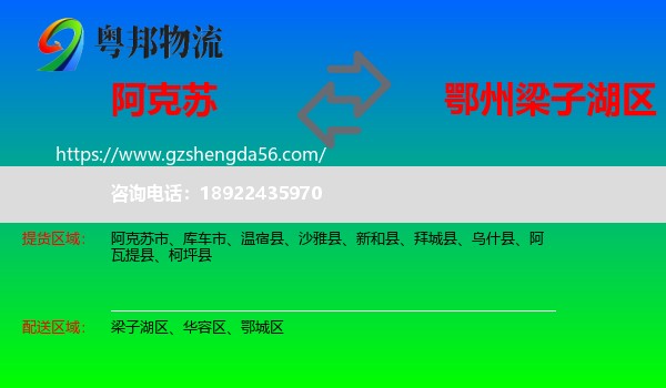 阿克苏到梁子湖区物流专线
