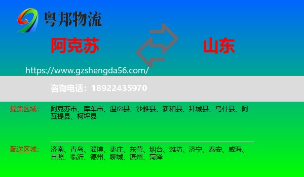 阿克苏到山东物流专线