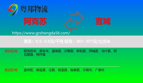 阿克苏到宣城物流专线