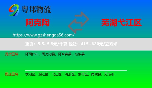 阿克陶县到弋江区物流专线