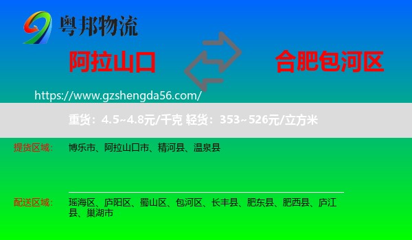 阿拉山口市到包河区物流专线