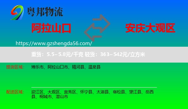 阿拉山口市到大观区物流专线