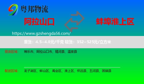 阿拉山口市到淮上区物流专线