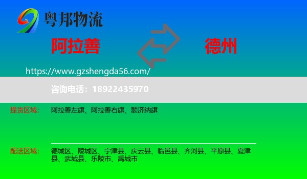 阿拉善盟到德州物流