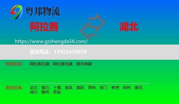 阿拉善盟到湖北物流
