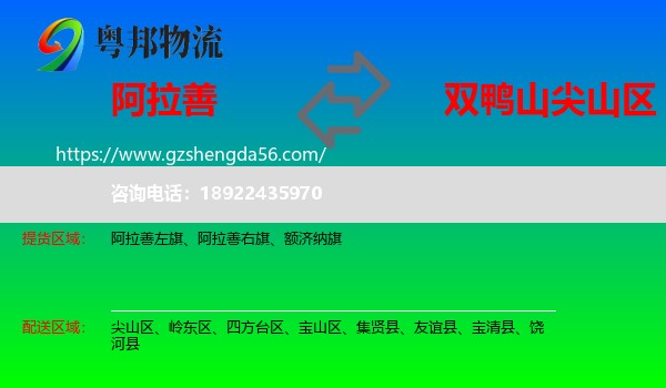阿拉善盟到尖山区物流专线