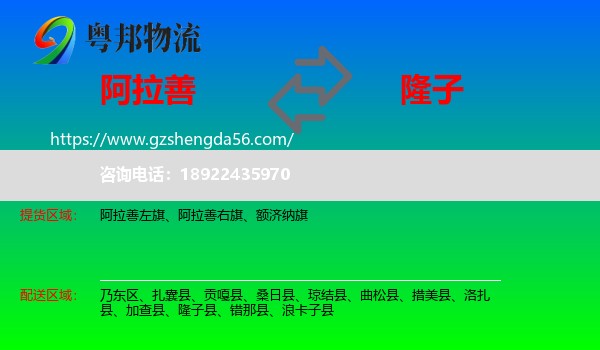 阿拉善盟到隆子县物流专线