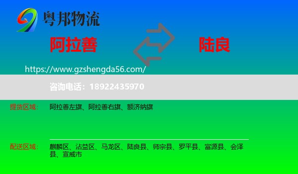 阿拉善盟到陆良县物流专线