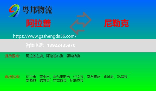 阿拉善盟到尼勒克县物流专线