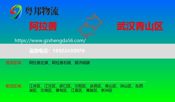 阿拉善盟到青山区物流专线