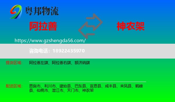 阿拉善盟到神农架物流专线