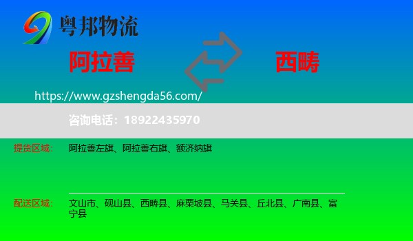阿拉善盟到西畴县物流专线