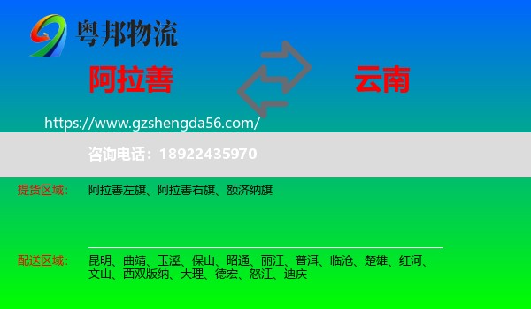 阿拉善盟到云南物流