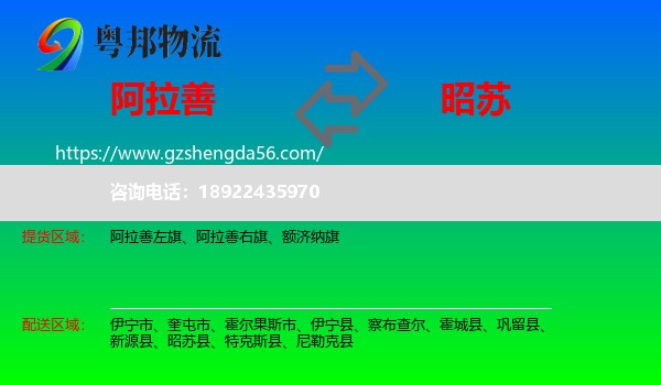 阿拉善盟到昭苏县物流专线