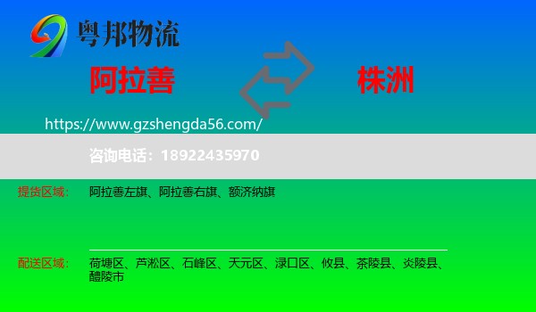 阿拉善盟到株洲物流