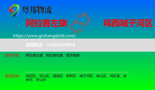 阿拉善左旗到城子河区物流专线