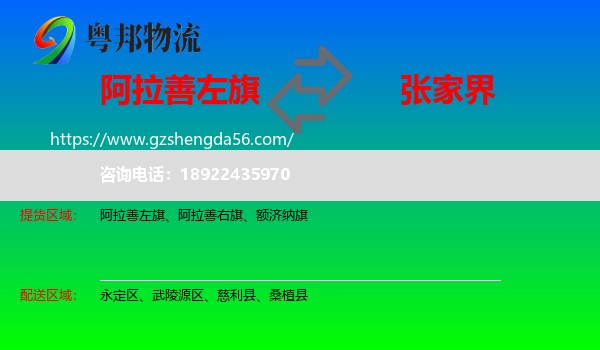 阿拉善左旗到张家界物流专线