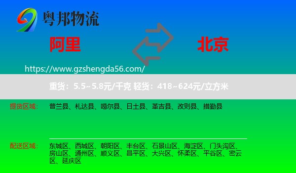 阿里到北京专线
