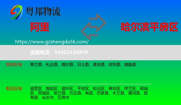 阿里到平房区物流专线