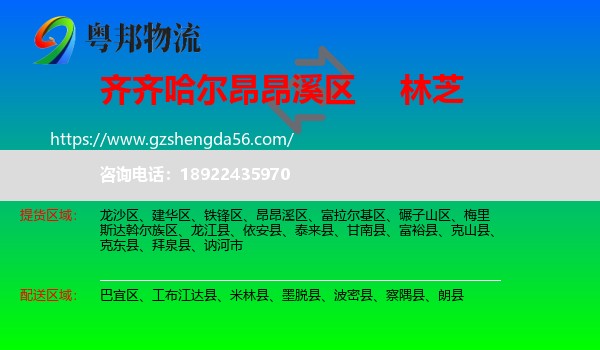 昂昂溪区到林芝物流