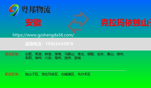 安徽到独山子区物流专线