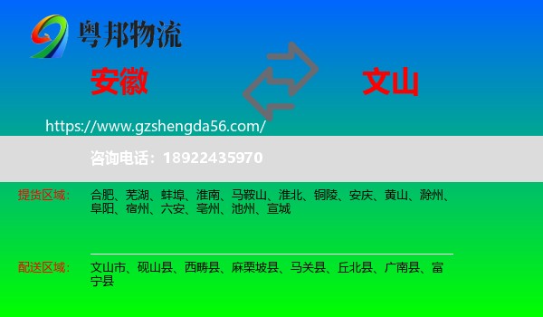 安徽到文山物流