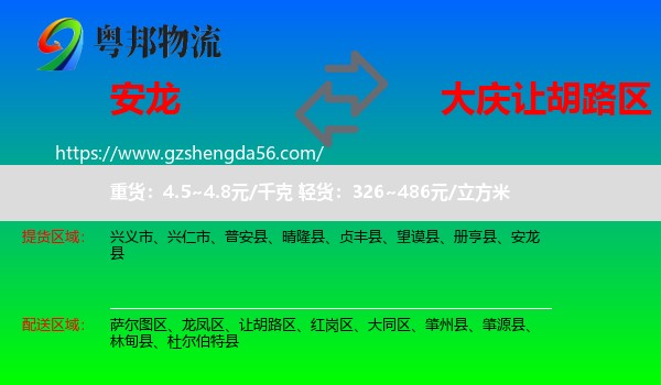安龙县到让胡路区物流专线