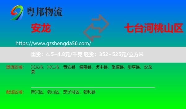 安龙县到桃山区物流专线