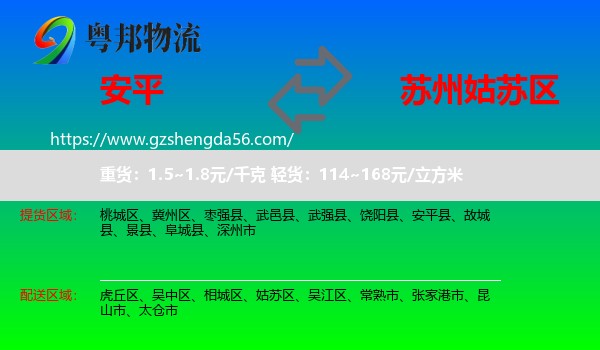 安平县到姑苏区物流专线
