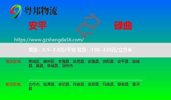 安平县到碌曲县物流专线