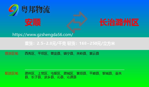 安顺到潞州区物流专线