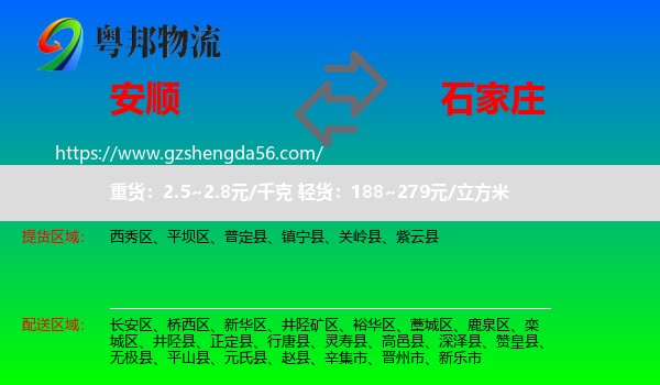 安顺到石家庄专线