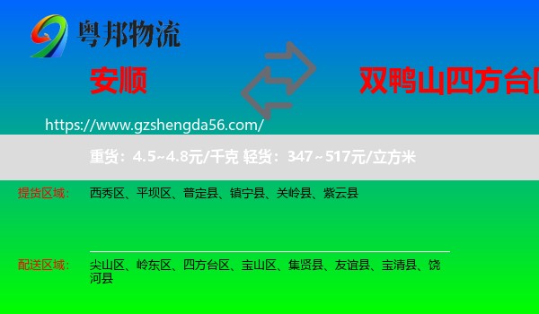 安顺到四方台区物流专线