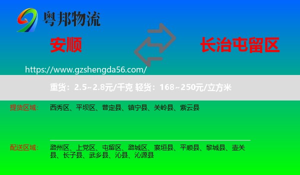 安顺到屯留区物流专线
