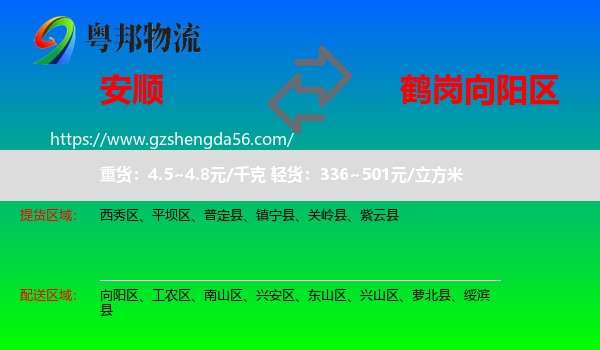 安顺到向阳区物流专线