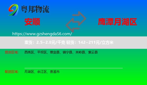 安顺到月湖区物流专线