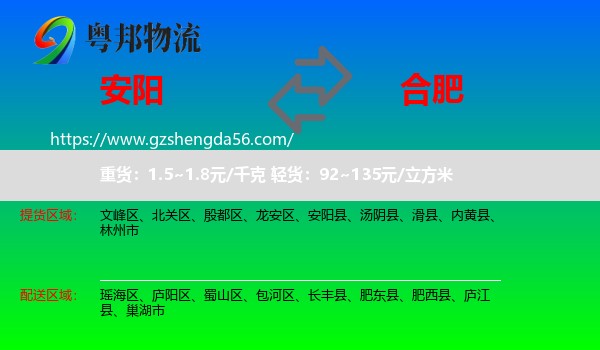 安阳到合肥专线