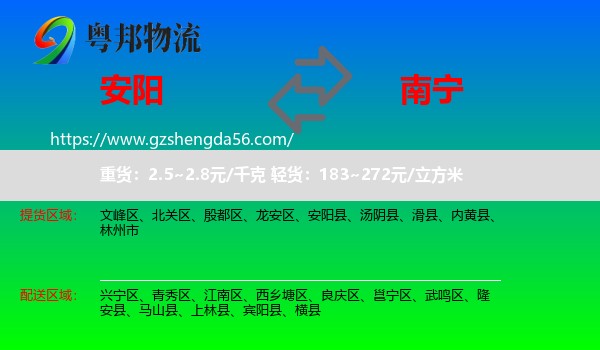 安阳到南宁专线