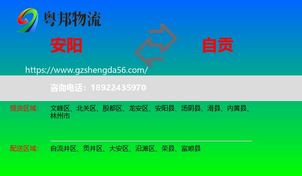 安阳到自贡物流