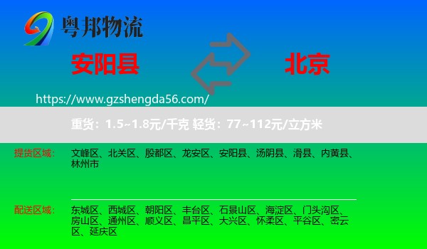 安阳县到北京专线