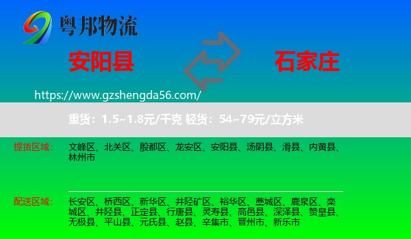 安阳县到石家庄专线