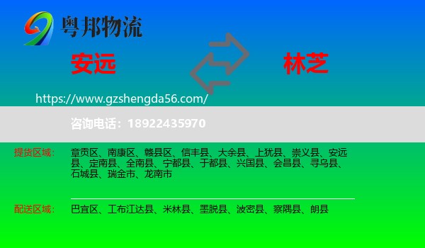 安远县到林芝物流