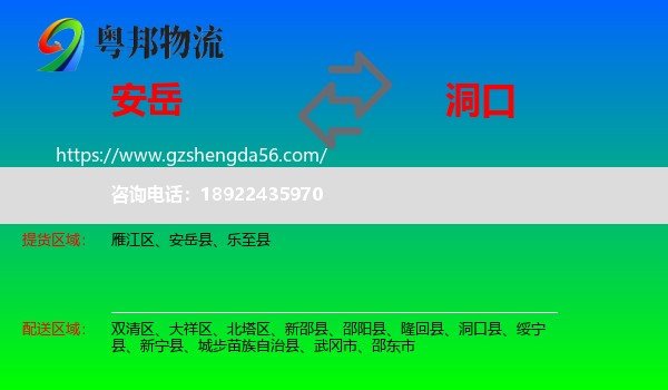 安岳县到洞口县物流专线
