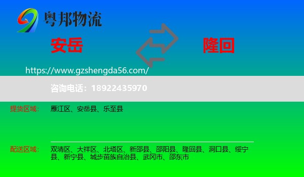 安岳县到隆回县物流专线